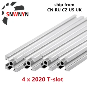 2020 Aluminum Extrusion T-Slot 100  - 1000mm
