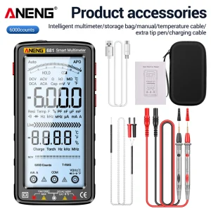 Rechargeable RMS Multimeter Ohm Hz Diode