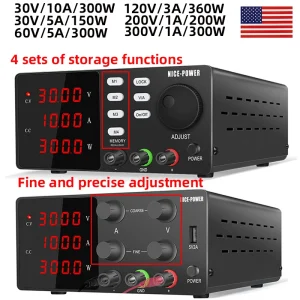 Programmable DC Power Supply 30V 10A, 60V 5A